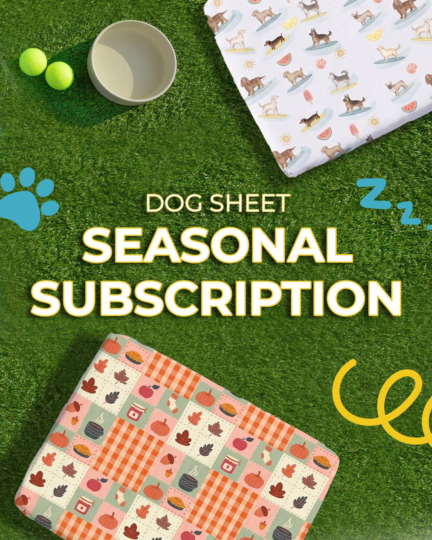 Seasonal Dog Sheet Subscription - Bark N' Bed